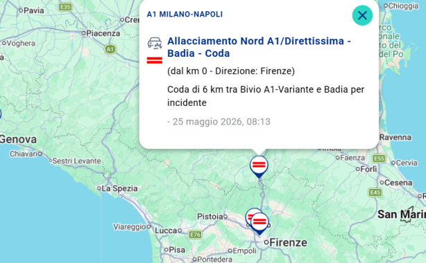 Il punto in cui si &egrave; verificato l'incidente