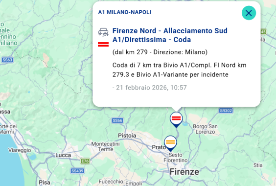 Ecco dove &egrave; avvenuto l'incidente mappa