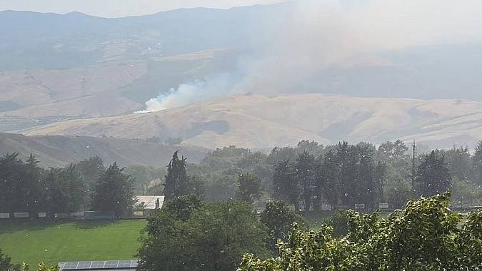 L'incendio a Radicofani